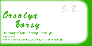 orsolya borsy business card